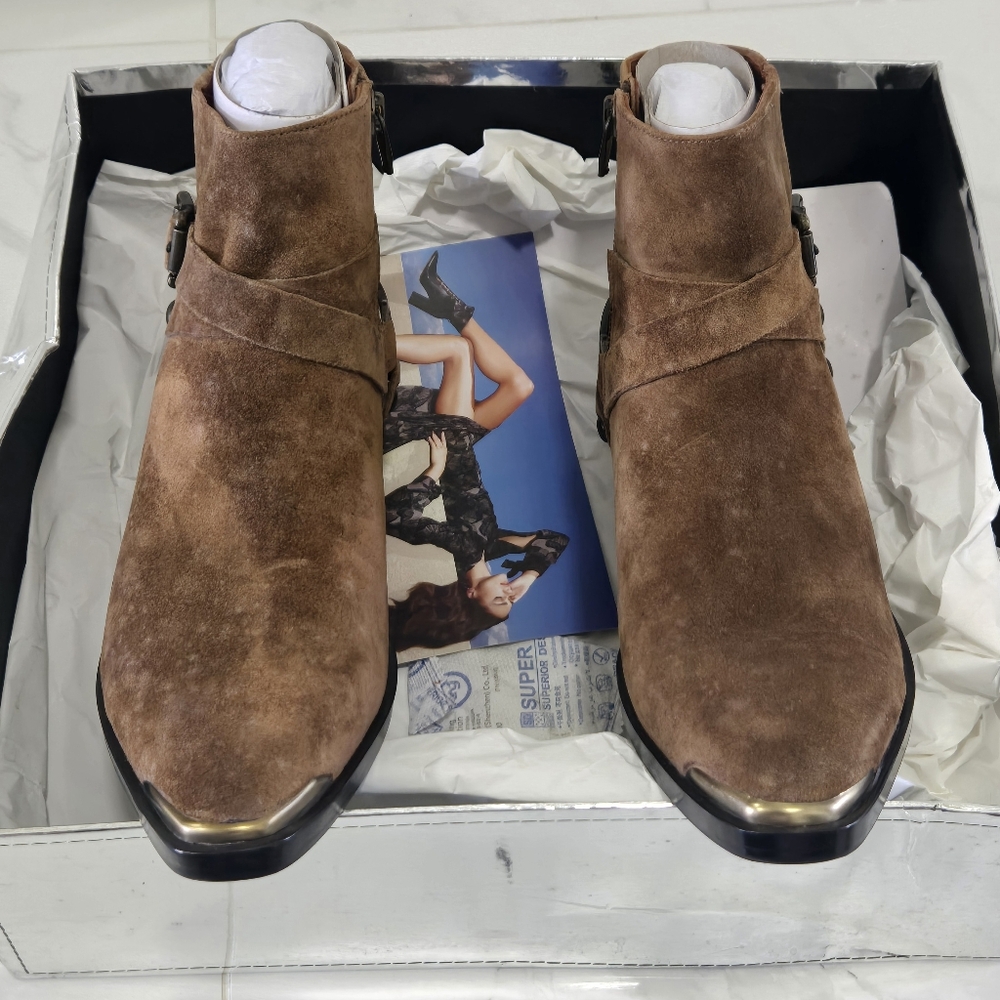 Sigerson Morrison Womens Jade Rovere Natural Ankle Boots EUR 38 (2019456) - Picture 1 of 13